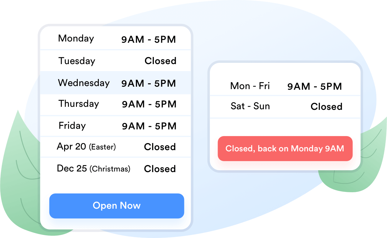 Business Hours table and indicator