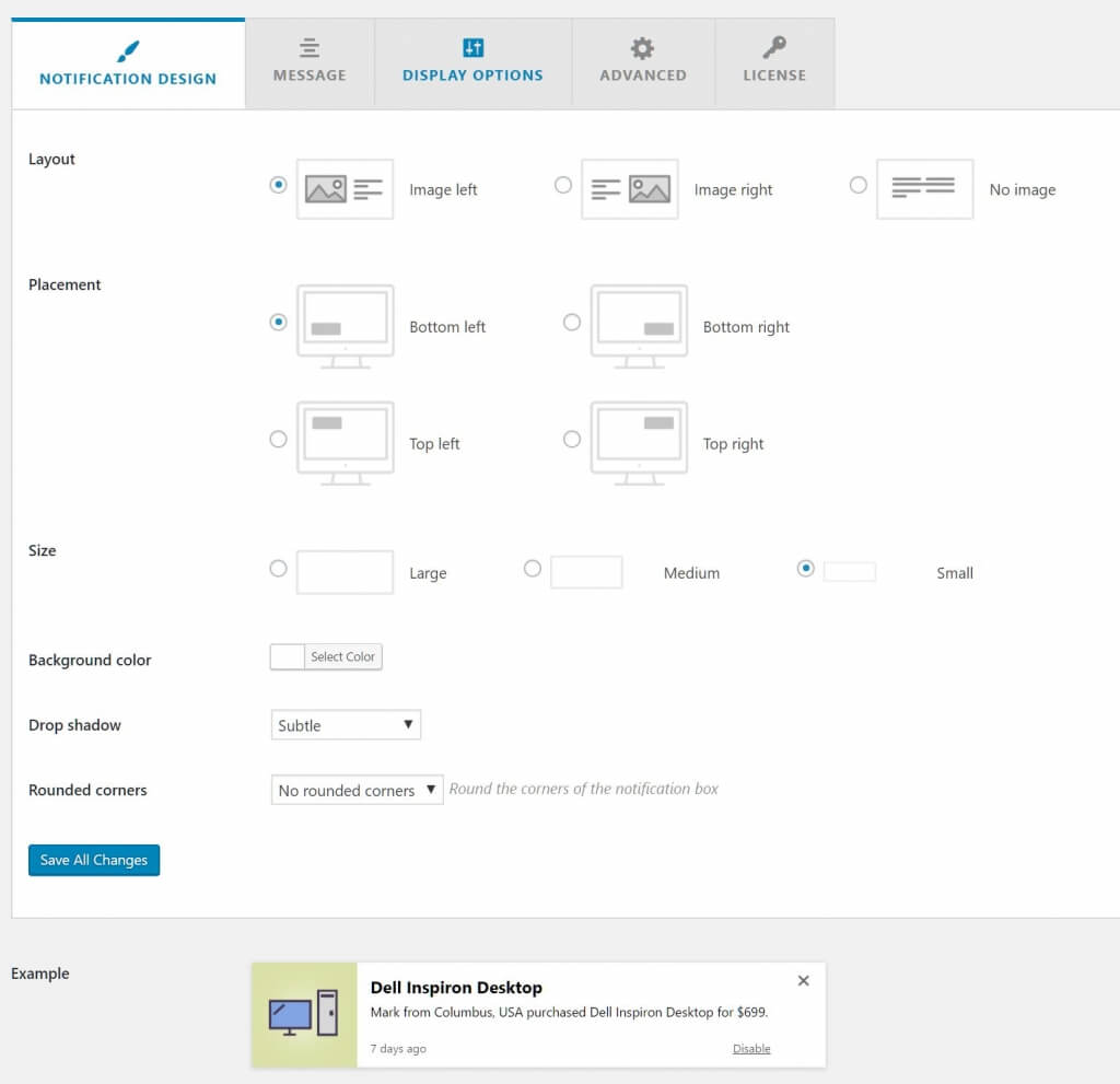 Woobought notification settings