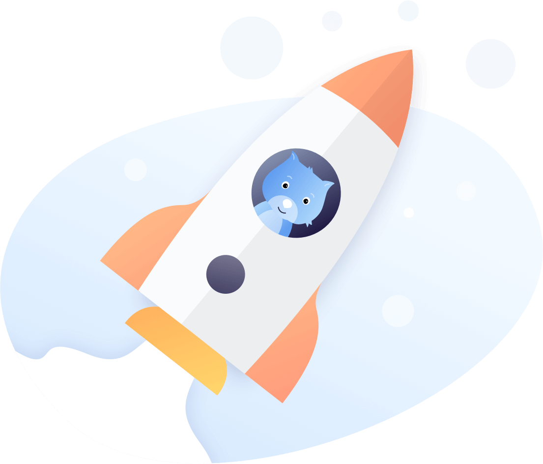 Illustration of a rocket launch