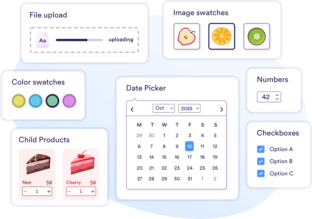 Different formfield types in Advanced Product Fields for WooCommerce