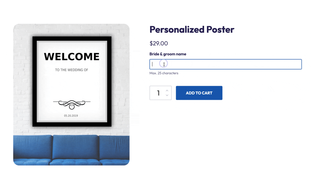 Personalize WooCommerce products with a live preview