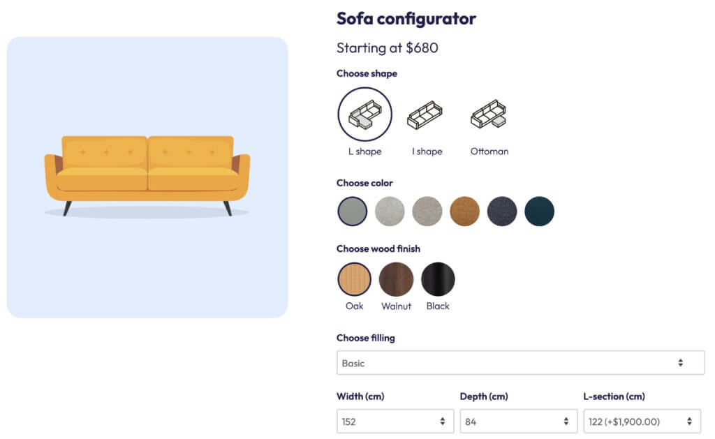 WooCommerce custom product configurator plugin
