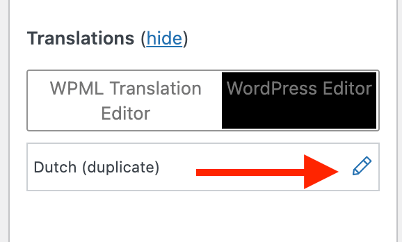 Go to translation in WPML