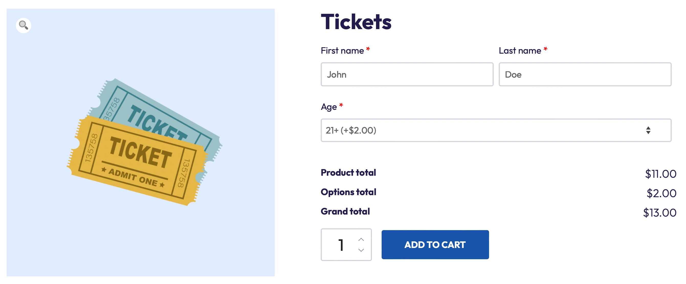 Single customer preview of repeater fields