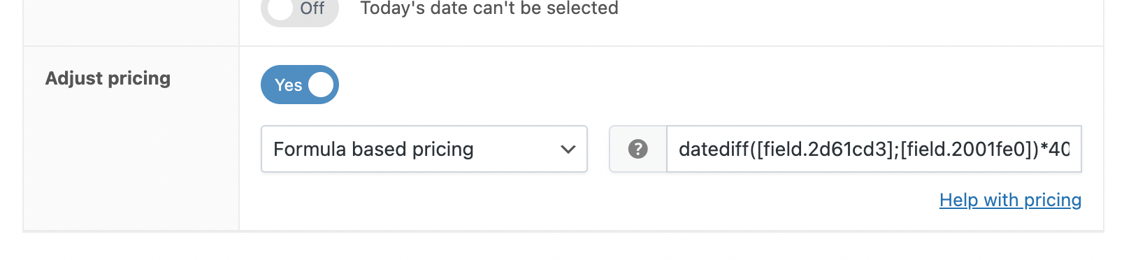 Adjust the date picker pricing in WooCommerce