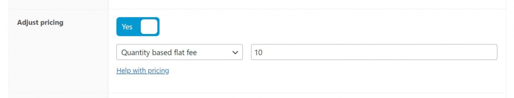 The pricing toggle in the APF backend