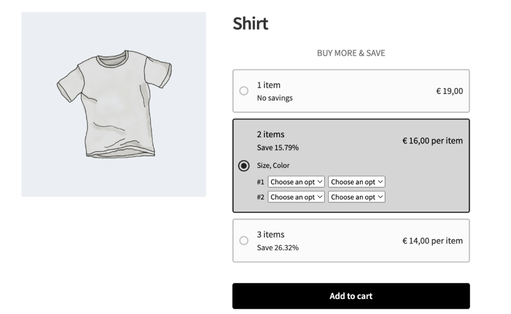 Create quantity bundles with swatches in WooCommerce