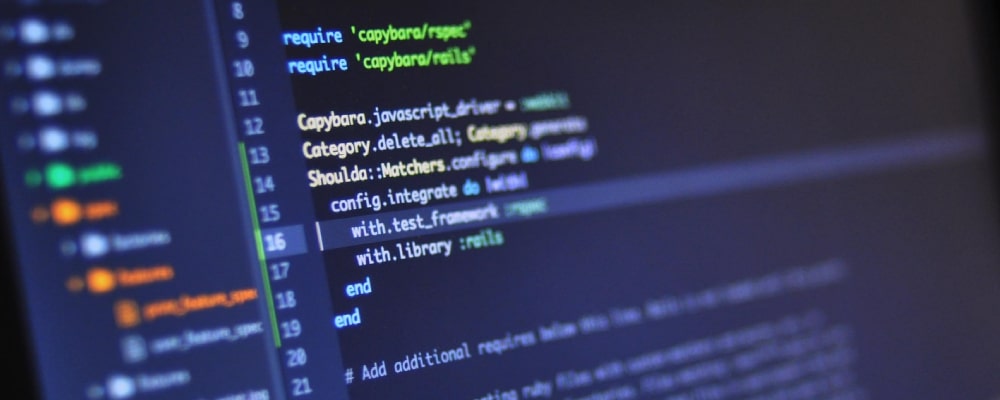 Code on screen