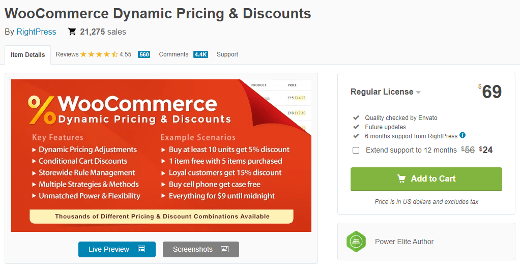 WooCommerce Dynamic Pricing & Discounts plugin