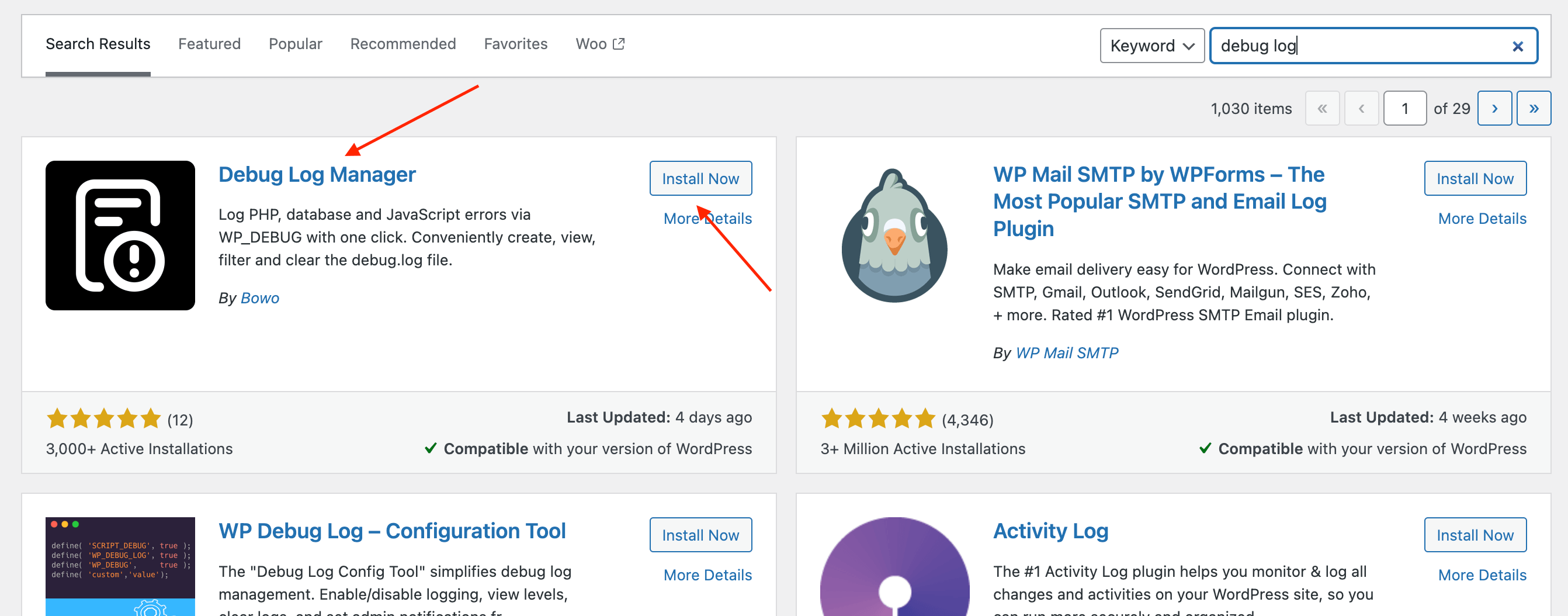 Install the Debug Log Manager pligin in WordPress