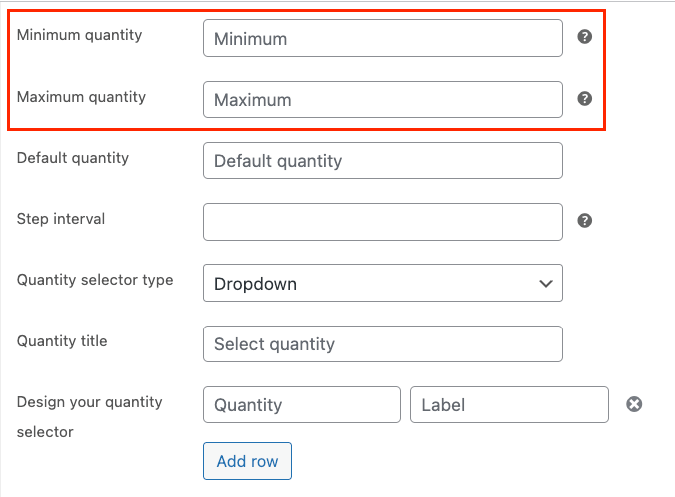 Setting the maximum and minimum product quantity with WooCommerce Quantity Discounts, Rules & Swatches