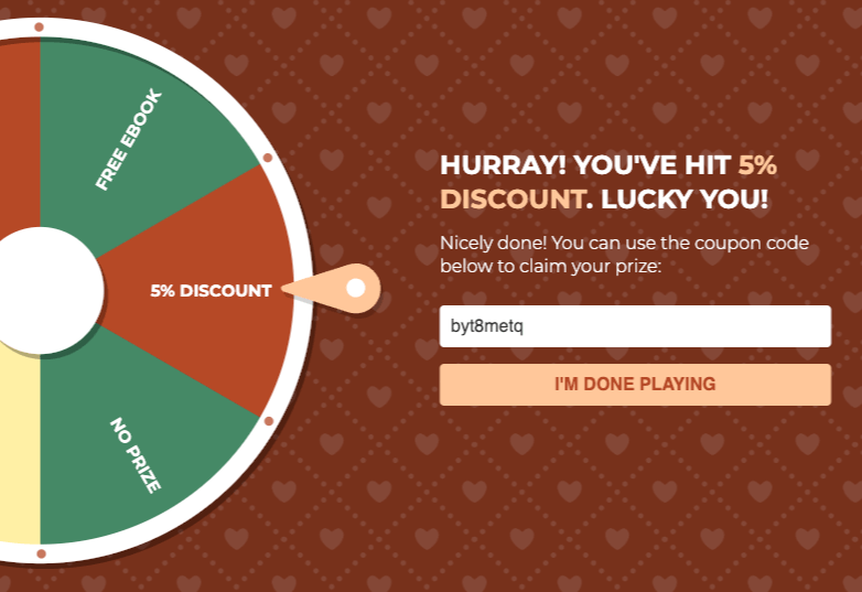 Automatically generated discount code