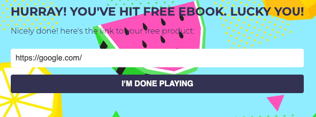 Custom field to add a prize link