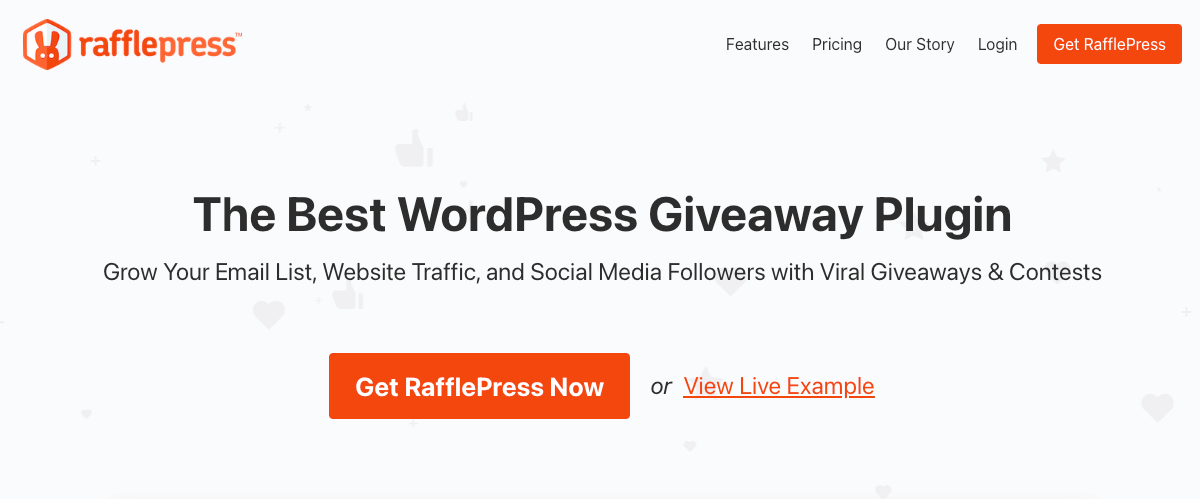 RafflePress homepage