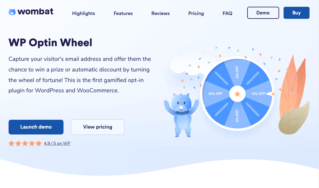 WP Optin Wheel homepage
