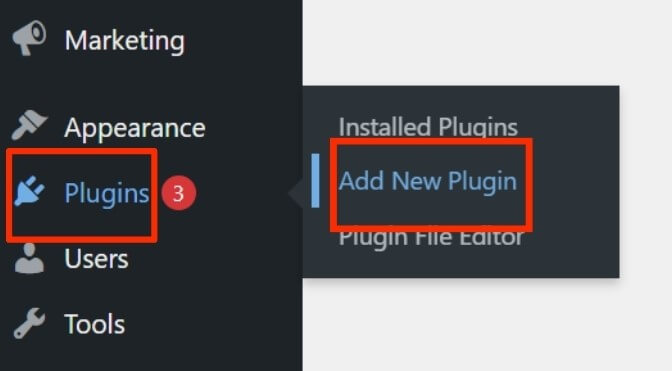 Add a new plugin from the plugins section