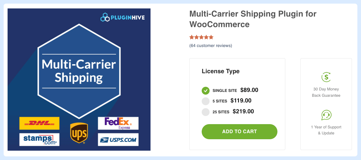 The Multi-Carrier Shipping plugin download page