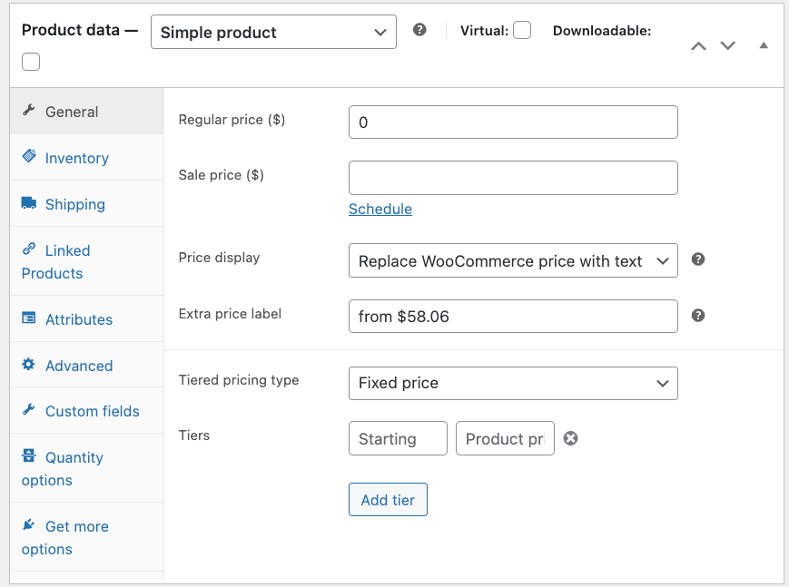 Replacing WooCommerce price with text to show the price per gram for gold grains