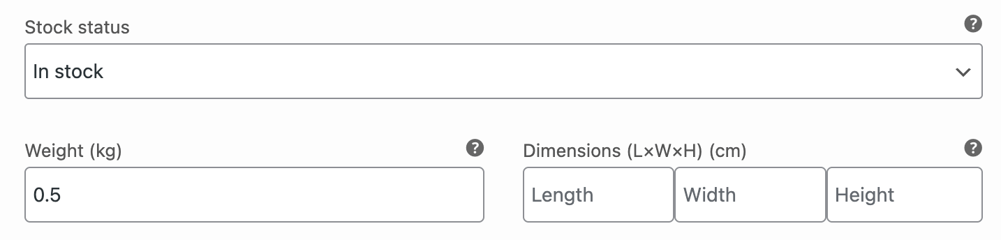 Adjusting the weight for variations of a variable product
