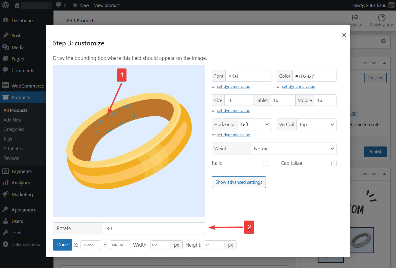 Customizing the live preview image in APF