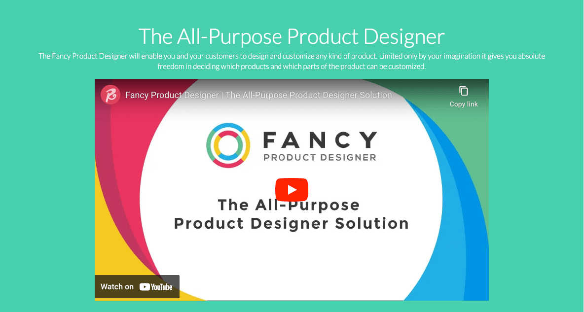 Fancy Product Designer homepage