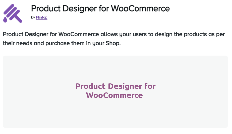 Product Designer for WooCommerce by Flintop homepage