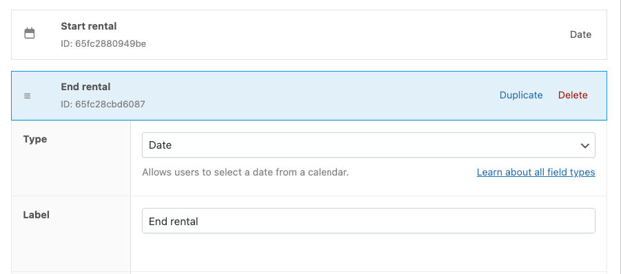 Adding a second date custom field