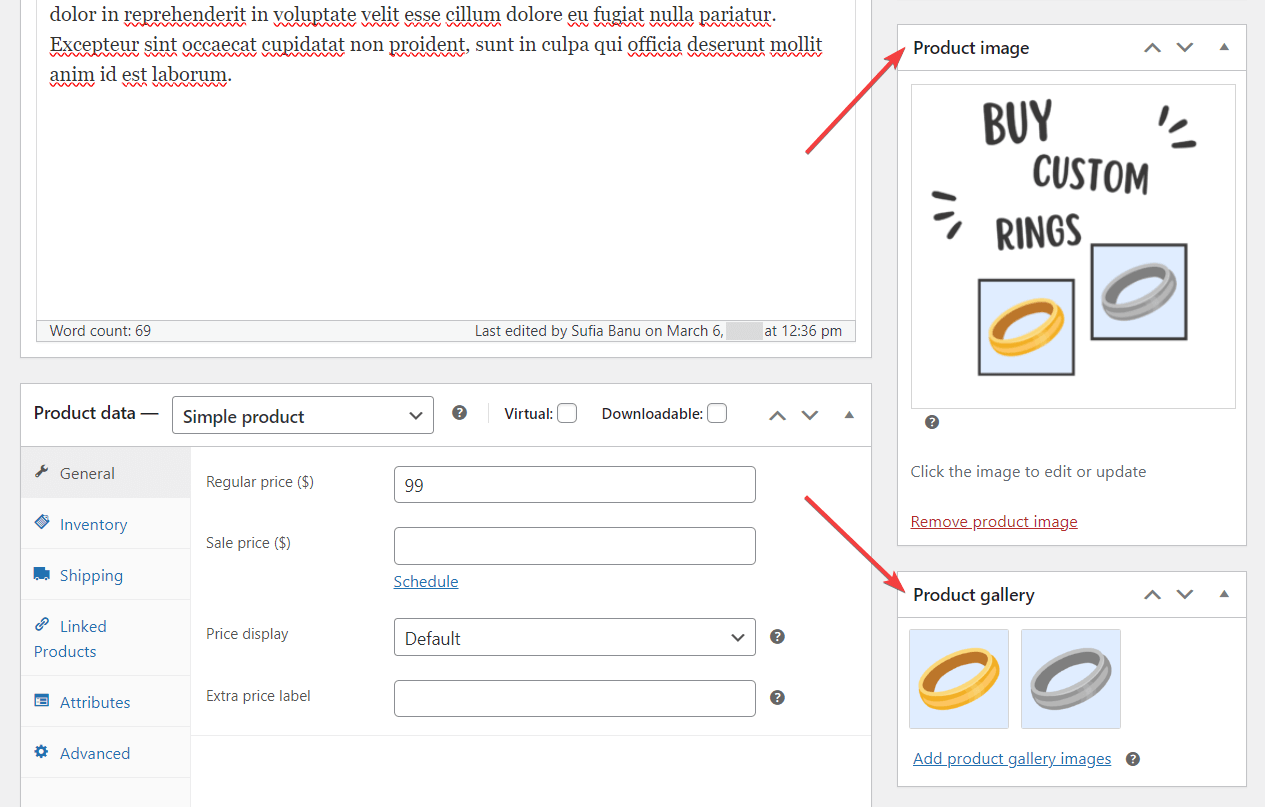 Adding product images to the product gallery