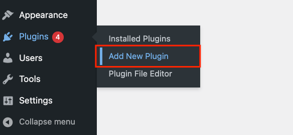 Adding a new plugin in WordPress