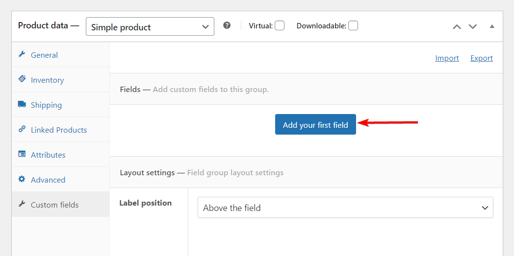 Adding your first field with the APF plugin