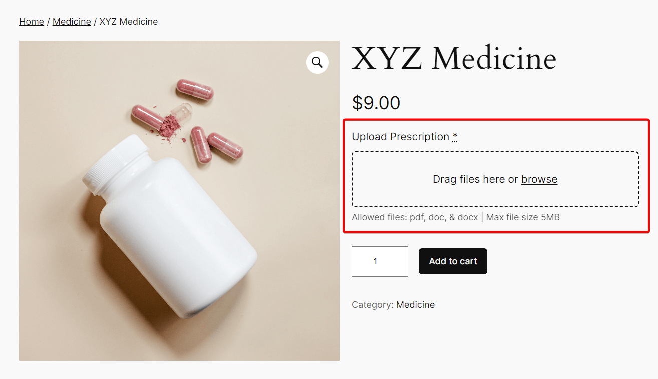 Upload prescription field with the modern Ajax uploader in APF