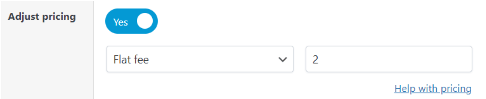 Adding a €2 flat fee