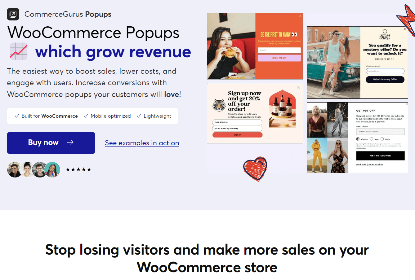 The discount popup plugin CommerceGurus Popups