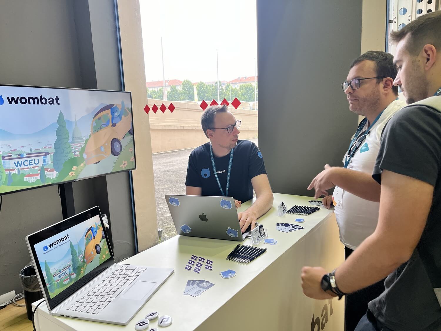 Showcasing our work to interested visitors at WCEU
