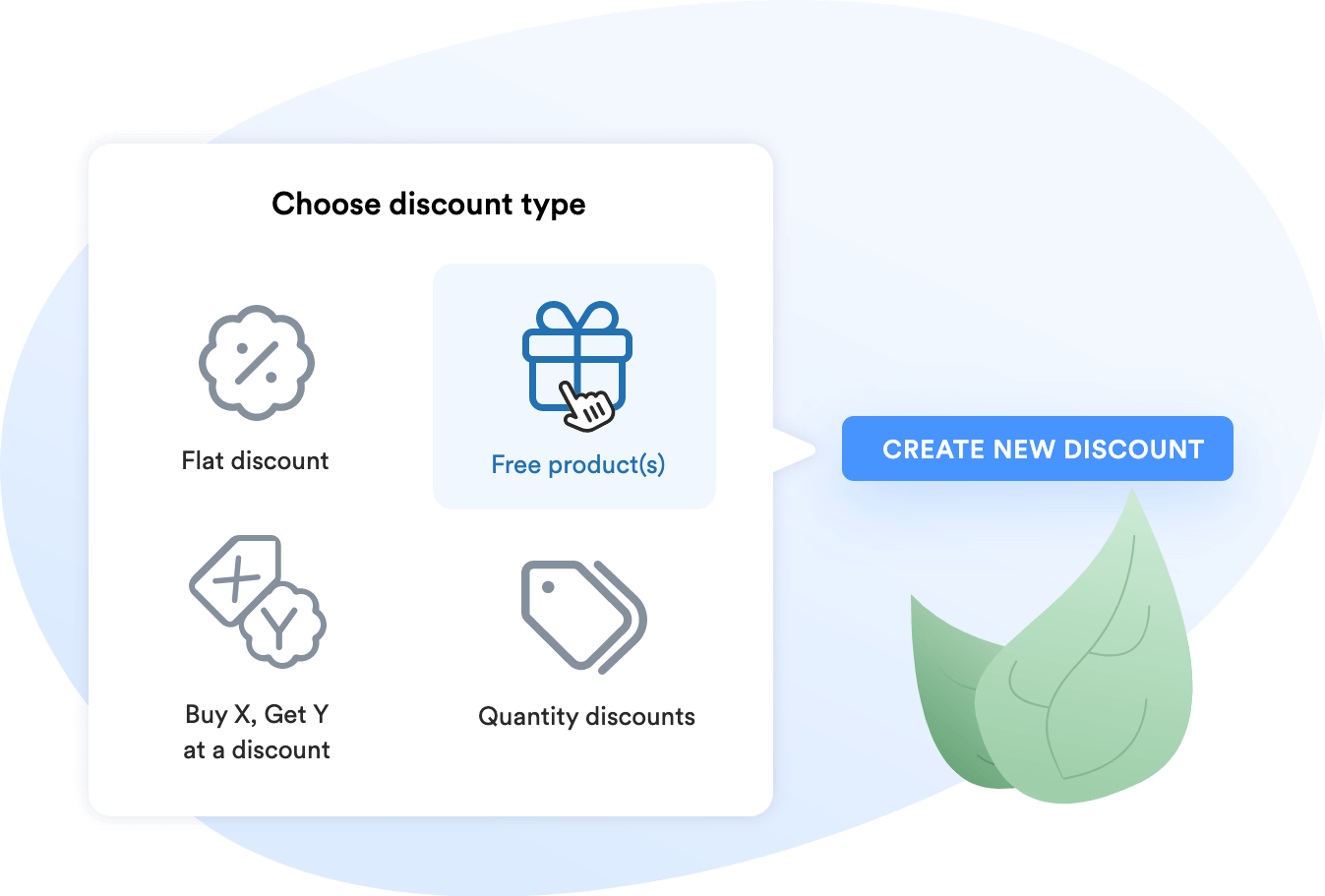 Illustration depicting the discount creation wizard of WooCommerce Discounts