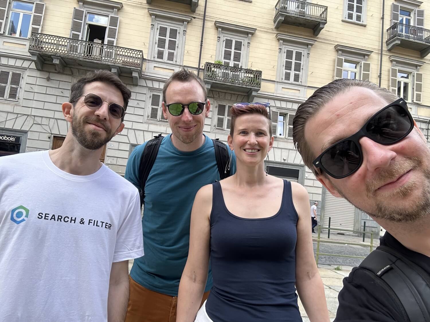 Us with Ross and Patrick sightseeing in Torino