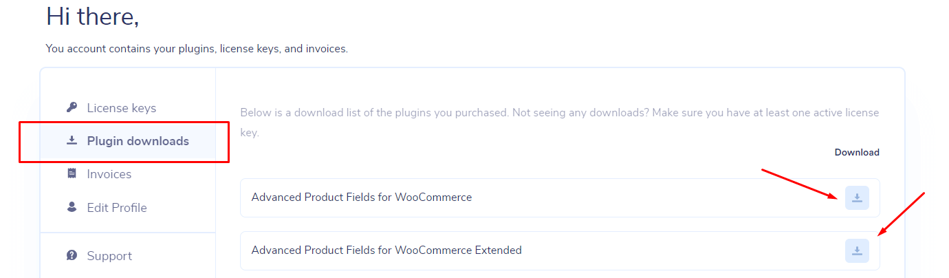 Downloading Advanced Product Fields