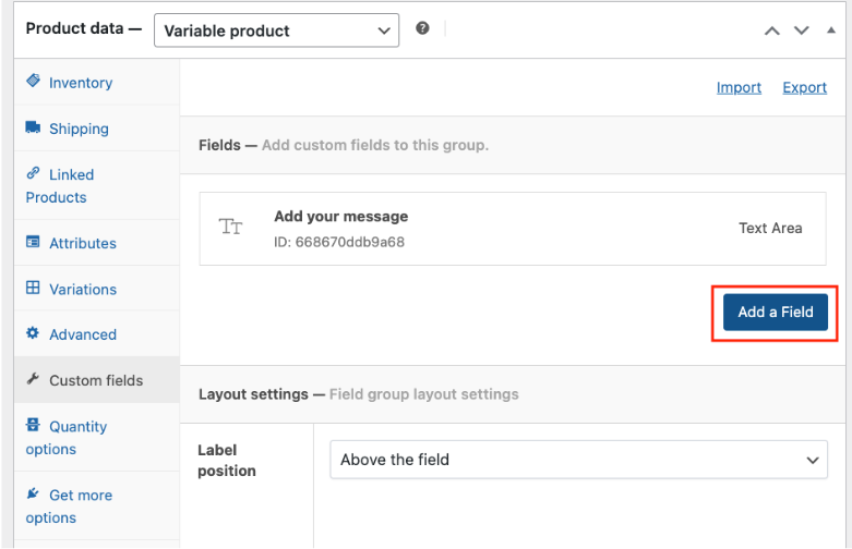 Adding a new product field
