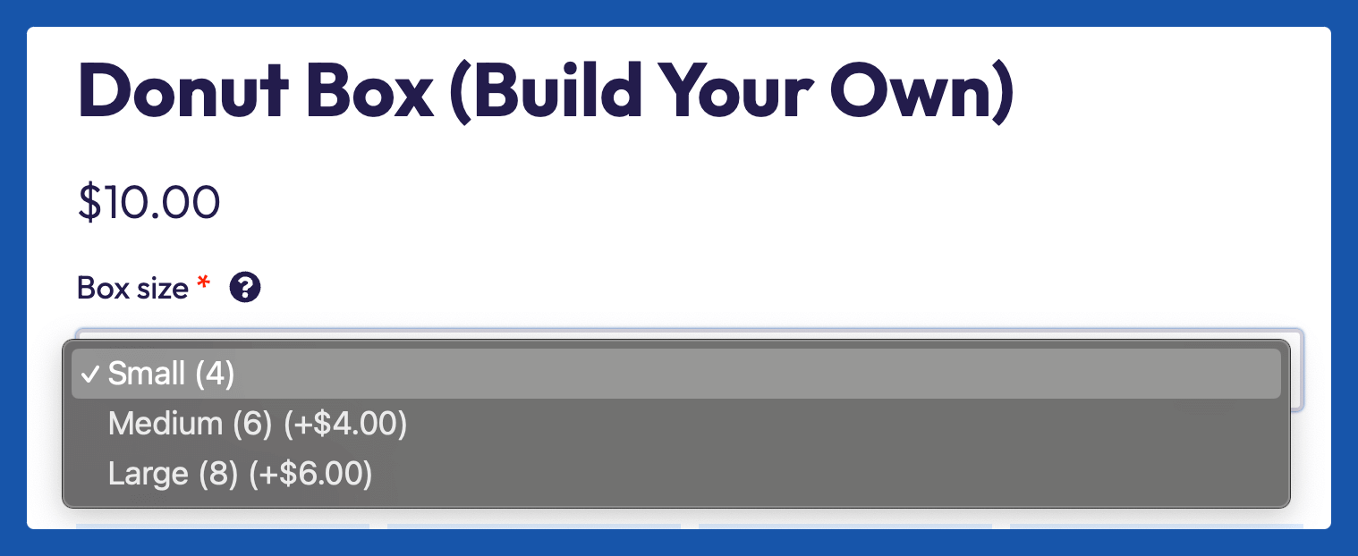 Dropdown custom field