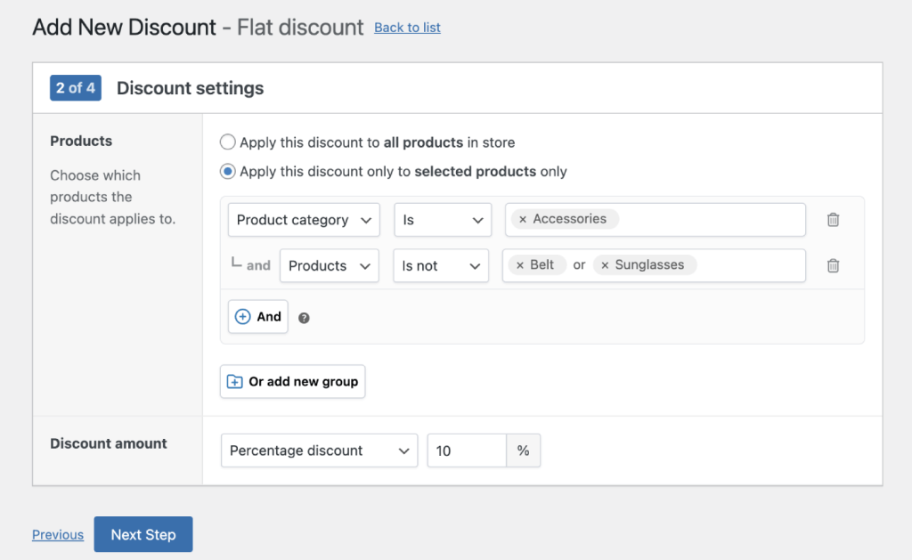 Assign products to the discount!