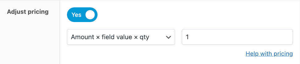 Selecting Amount x field value x qty for the pricing adjustment