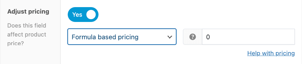 Choosing a formula-based pricing option
