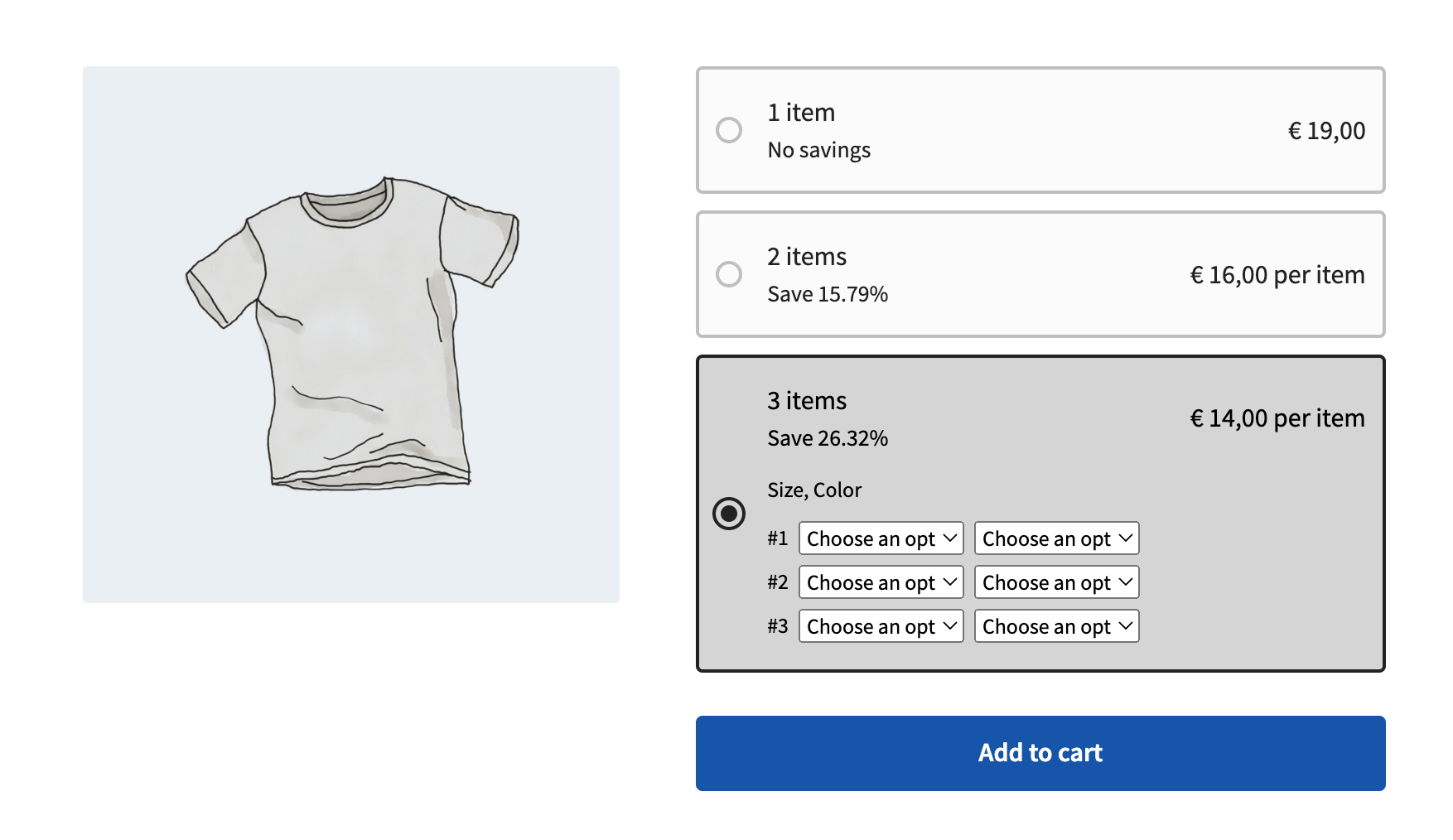 Separate variation selection per quantity in WooCommerce
