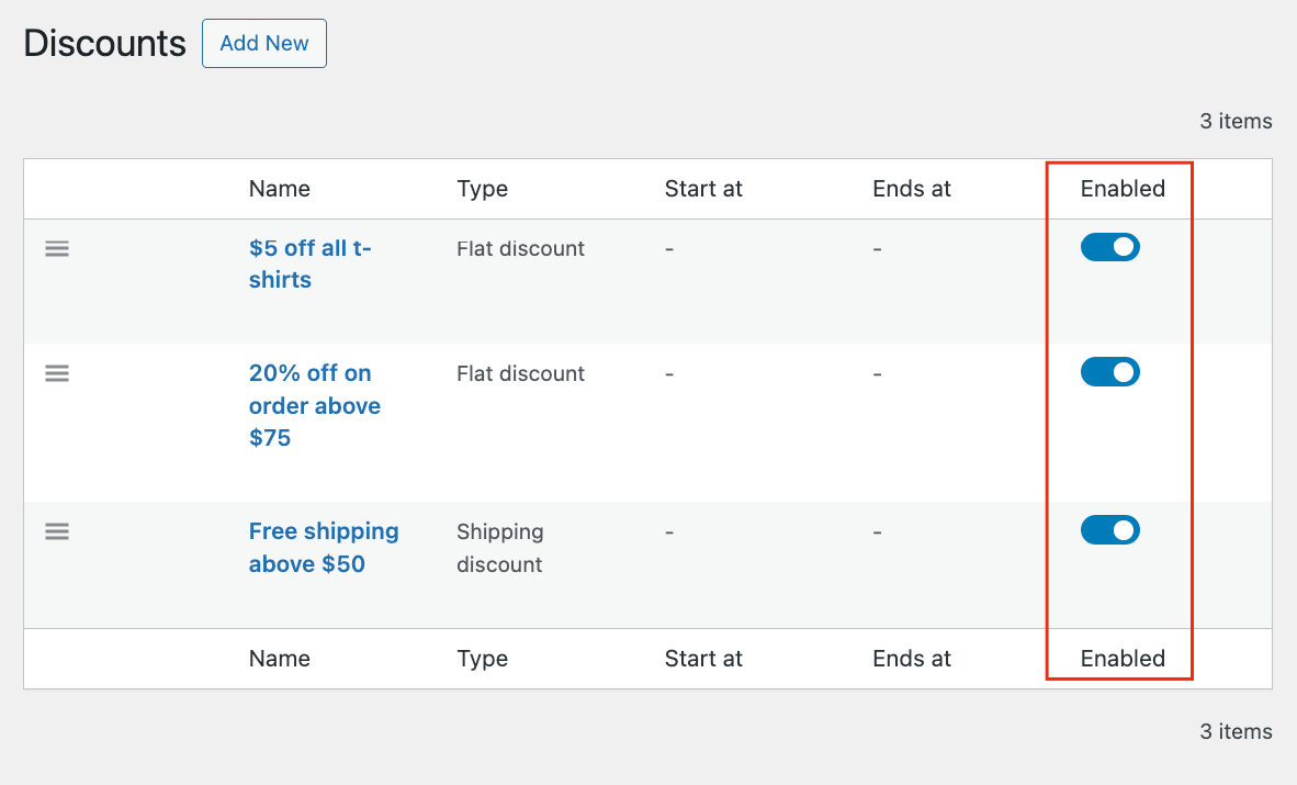 Checking if discounts are enabled