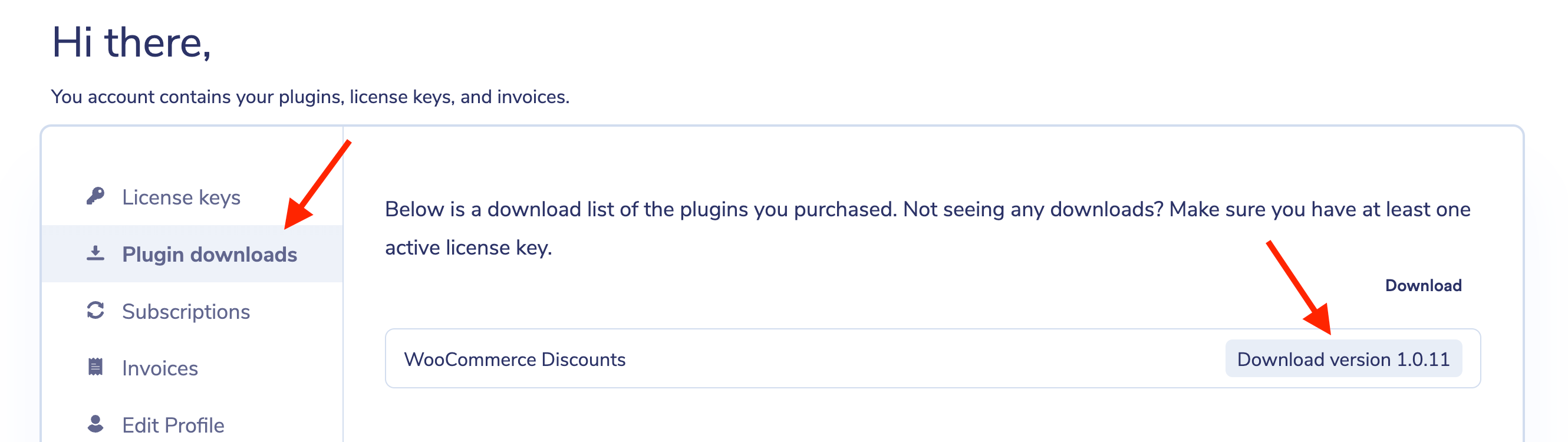 Downloading the WooCommerce Discounts plugin from Studio Wombat