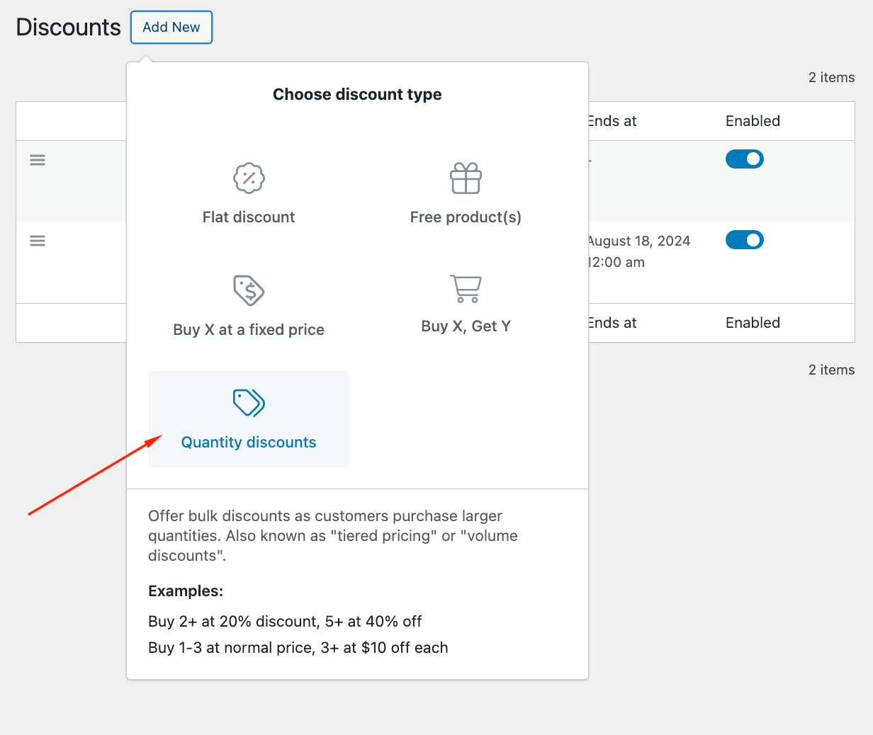 Creating a quantity discount in WooCommerce