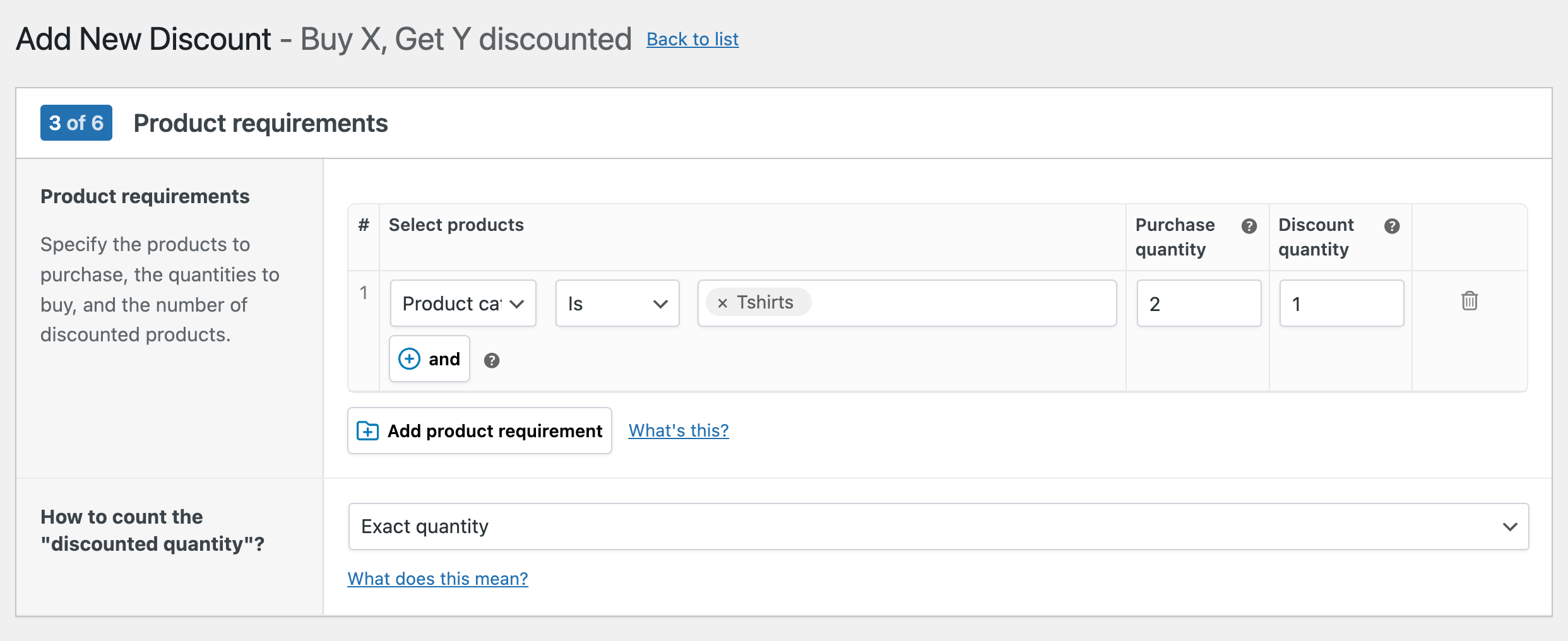 Choosing the purchase and discount product quantities