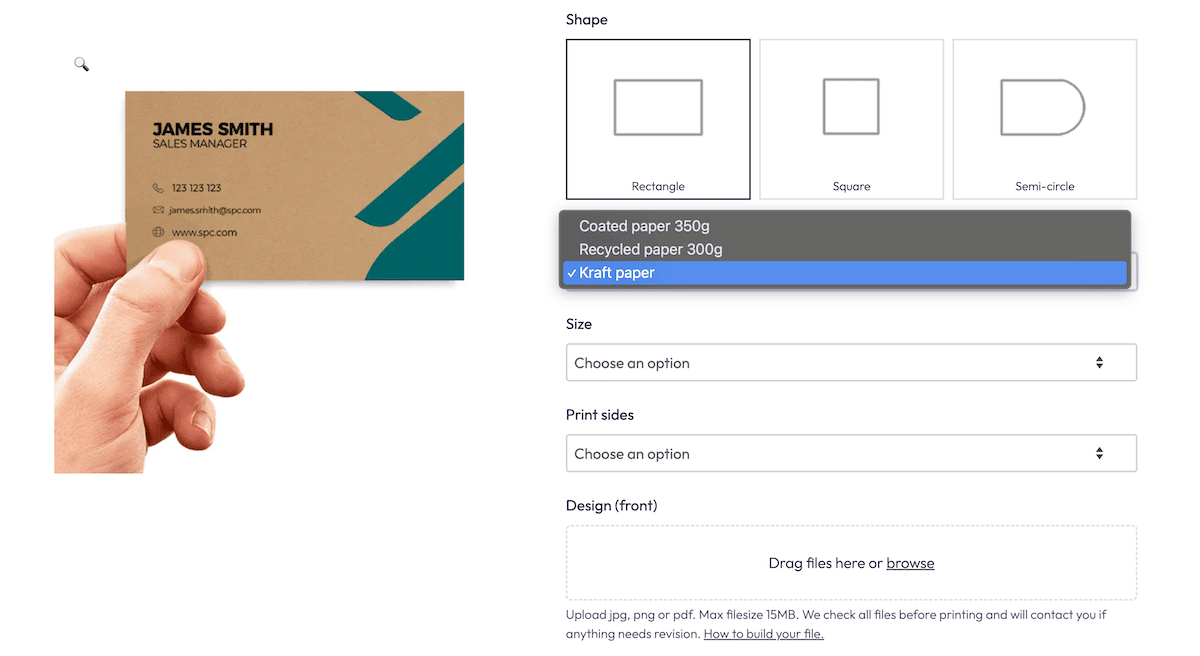 Selecting a variation within WooCommerce, which changes the product gallery image.