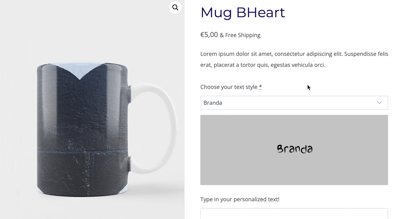 Font Previewer in WooCommerce
