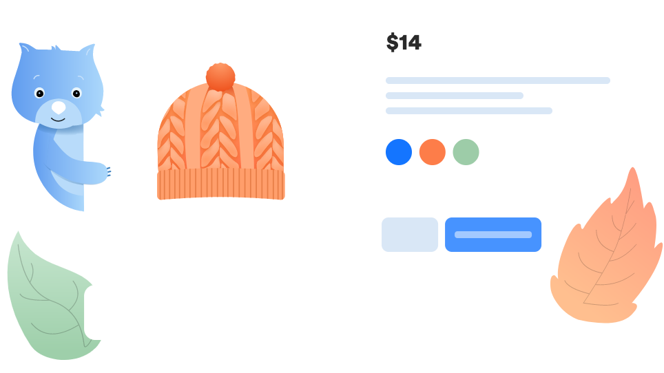 Illustration of an ecommerce product page